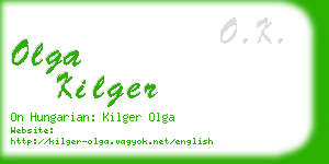 olga kilger business card